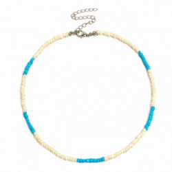 Sklo Boho Chic Bohemia Beaded Choker Náhrdelník Modrý 35cm(13 6/8") dlouhý, 1 kus