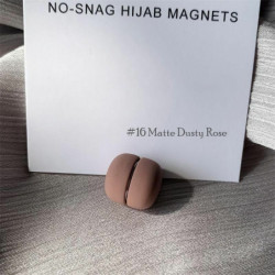 Tmavě růžová - 16 Zinková slitina No-snag Magnetická kulatá ponožka na ponožky Hijab 1.2x1.2cm 1 kus