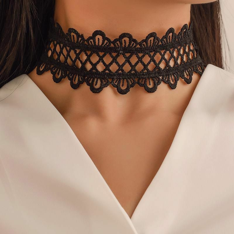 Choker Náhrdelník Black Lace 49, 5cm (19 4/8") dlouhý, 1 kus