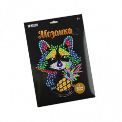 Mozaika štrasovými kamínky - Mýval s ananasem