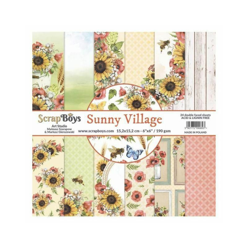 Sada oboustranných papírů 15, 2x15, 2cm Sunny Village (24ks)