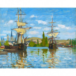 Malování podle čísel - LODĚ NA Seině v Rouenu Claude Monet na rámu 40 x 50 cm fa_fa10113-y