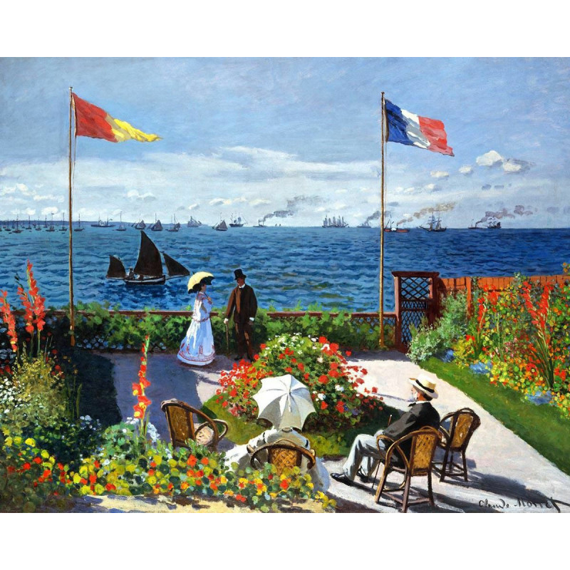 Malování podle čísel - ZAHRADA v Sainte-Adresse Monet bez rámu 40 x 50 cm fa_fa10109