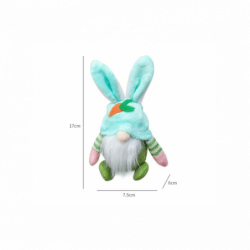 1pc Zelená Velikonoční trpaslík Gnome Bunny Závěsné dekorace věnec řemesla domácí výzdoba Party Diy ozdoby 17x9cm Kraftika