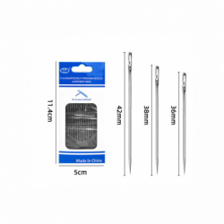 12ks set nerezové oceli boční otvor jehly slepá jehla snadné vyšívání, šití, výšivka Kraftika