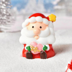 Red-16  Vánoční Santa Claus Snowscape pryskyřice mikro krajiny miniaturní dekorace 3. 6x3. 1cm 1 kus