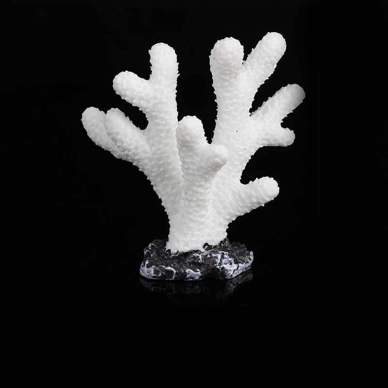 Bílá pryskyřice Coral Simulace mikro krajiny miniaturní akvárium dekorace 4.6x2. 5x5. 3cm 1 kus