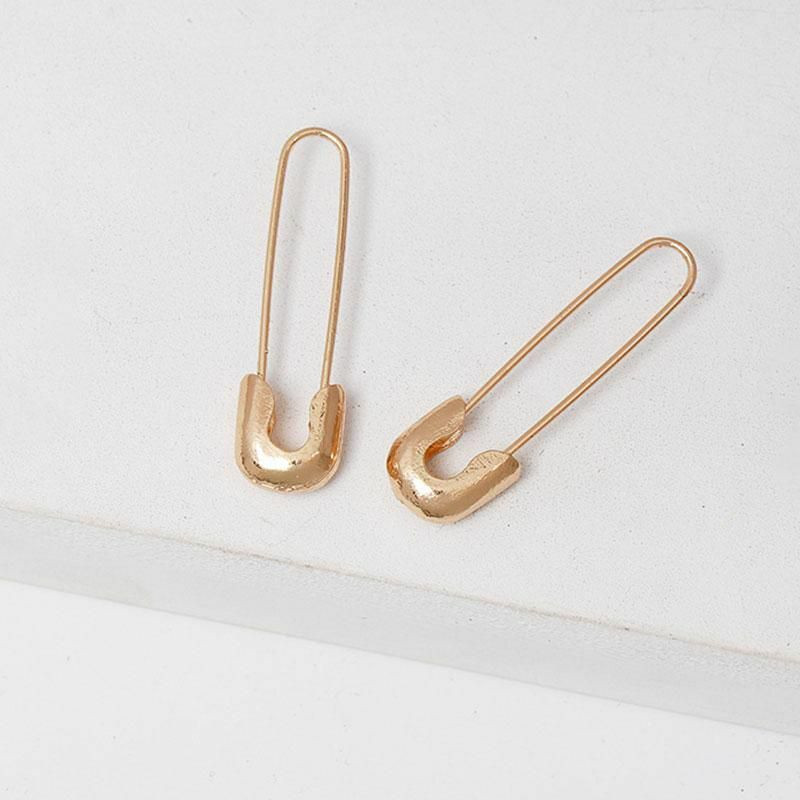 Ušní náušnice zlaté pin 3, 5 cm x 1 cm 1 pár