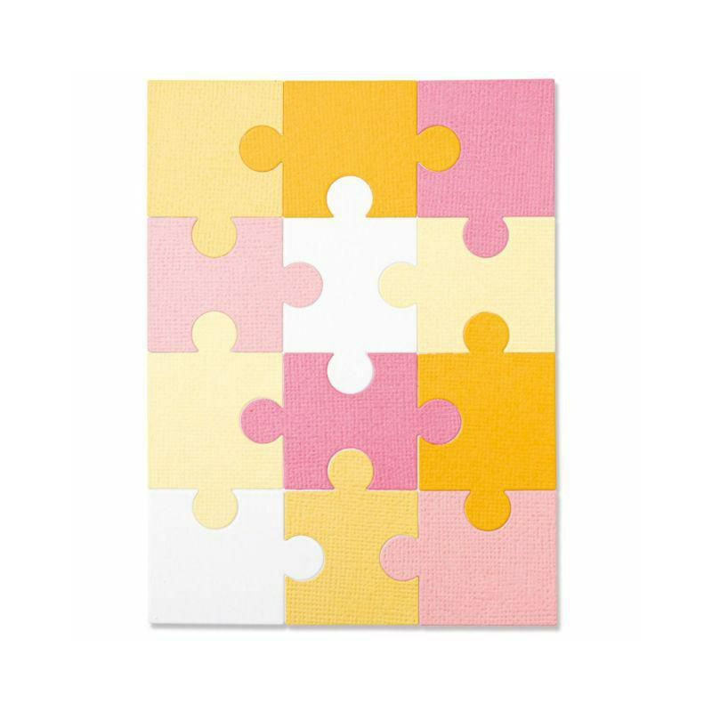 Sizzix Puzzle - vyřezávací kovová šablona Thinlits (1ks), , dekorace kovové, big shot embosování, papír scrapbooking