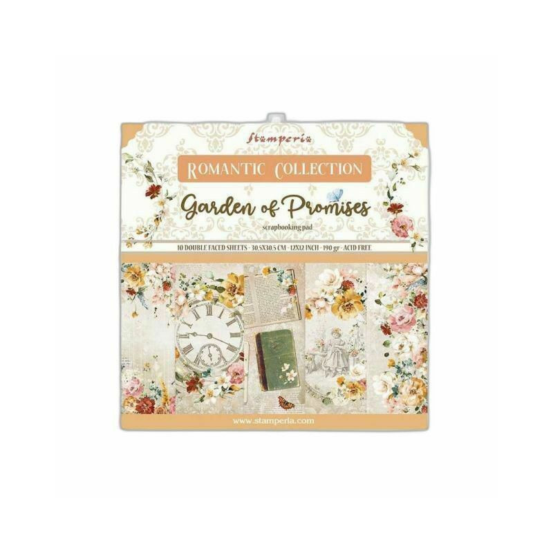 Stamperia Sada oboustranných papírů 30x30cm Garden of Promises (10ks), , papíry sady potiskem scrapbooking