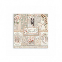 Stamperia Sada oboustranných papírů 30x30cm Svatba You and Me (10ks), , papíry sady potiskem scrapbooking