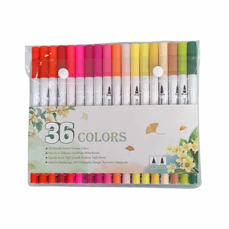 Dual Tip Retro Color Marker pera kreslení jemná vložka akvarel umění malování papírnictví, 1 Box