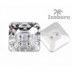 4 ks Izabaro Crystal 001 Square Button Skleněné krystaly 3017 Dvoulůžkové tlačítko Sew Na Faceted Rhinestones 12mm Izabaro