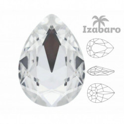 4ks Izabaro Crystal Crystal 001 Hruška Slza Kamenné skleněné krystaly 4320 Izabaro Chaton tváří kamínky x Izabaro