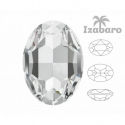 2ks Izabaro Crystal Crystal 001 Oval Fancy Stone Glass Crystals 4120 Izabaro Chaton tváří kamínky 18mm x 13mm Izabaro