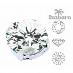 Izabaro Crystal Crystal 001 kulaté Rivoli skleněné krystaly stříbrné drápy 1357 Ss šít na Nastavení tváří kamínky Izabaro