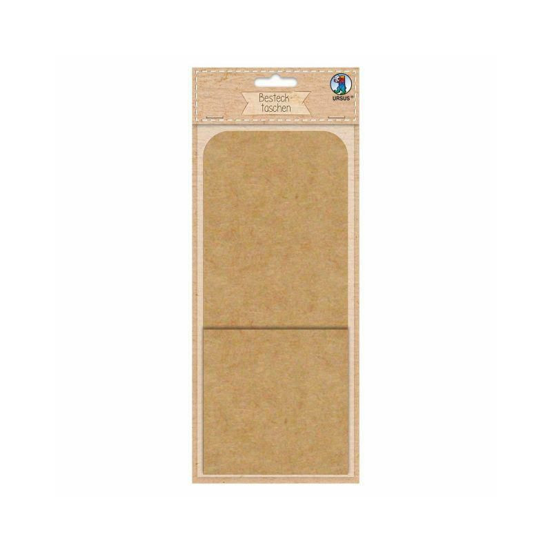 Ursus Kraft složená karta na příbory 10x24cm (6ks), , svatba oslava papír scrapbooking