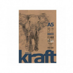 Drasca Art EOOD Skicák Elephant Sketch kraft (70g/m2 50 listů) A5 , pastel uhel tužka skicáky výtvarné potřeby