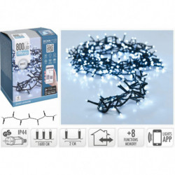 Světelný řetěz 800 LED 16 m studená bílá