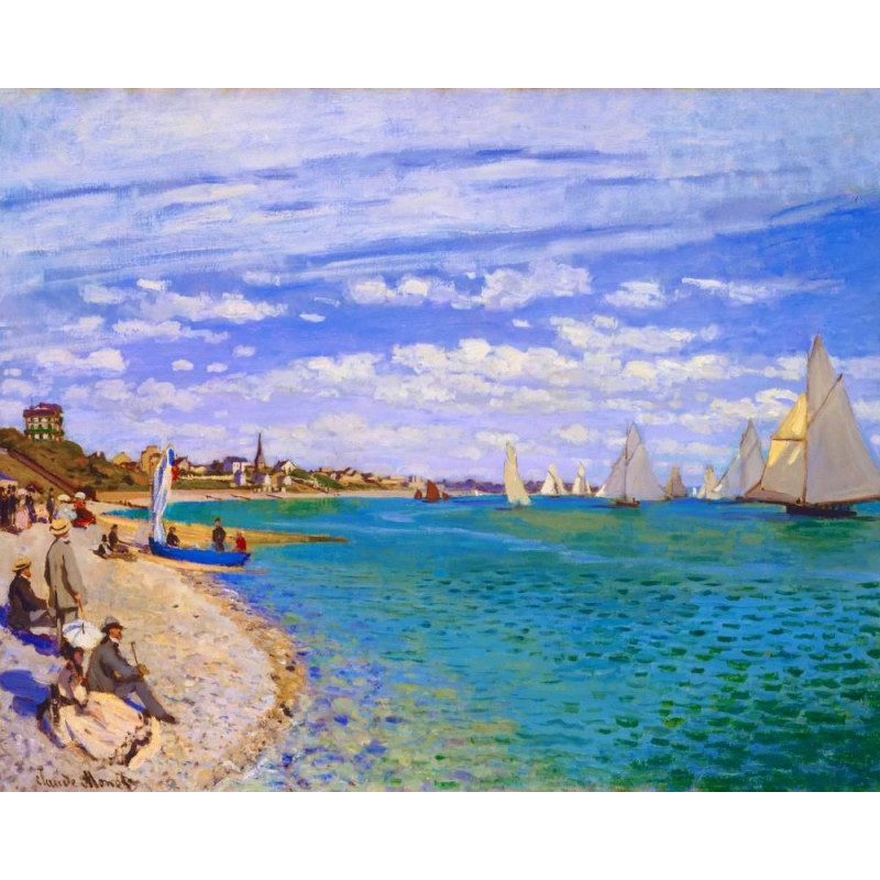 Vyšívání křížkové sada - Monet - Regata v Sainte-Adresse 32 x 40 cm cs-fa10112