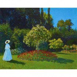 Vyšívání křížkové sada - Monet - Dáma v zahradě 32 x 40 cm cs-fa10111