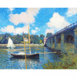 Vyšívání křížkové sada - Monet - Most v Argenteuil 32 x 40 cm cs-fa10114