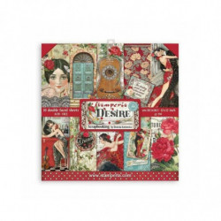 Stamperia Sada oboustranných papírů 30x30cm Desire (10ks), , papíry sady potiskem scrapbooking