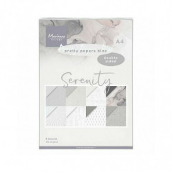 Marianne Design Sada oboustranných papírů A4 Serenity , papíry v sadě, potiskem scrapbooking