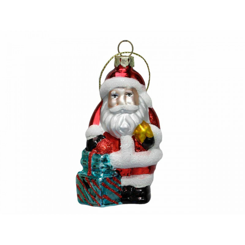 Skleněná figurka Santa 9 cm 12 ks