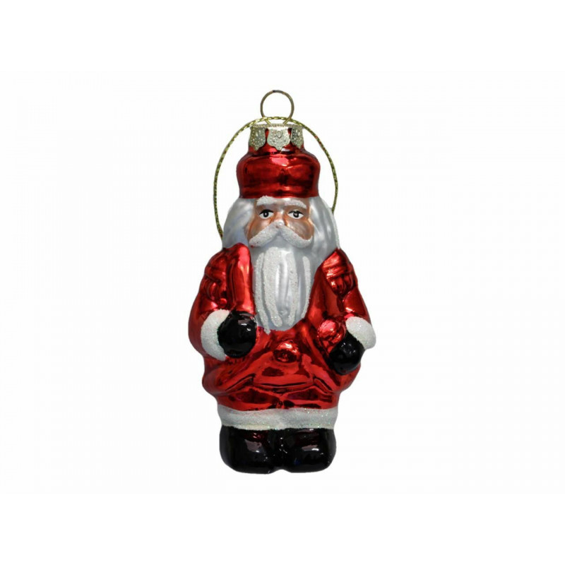 Skleněná figurka Santa 9 cm 12 ks