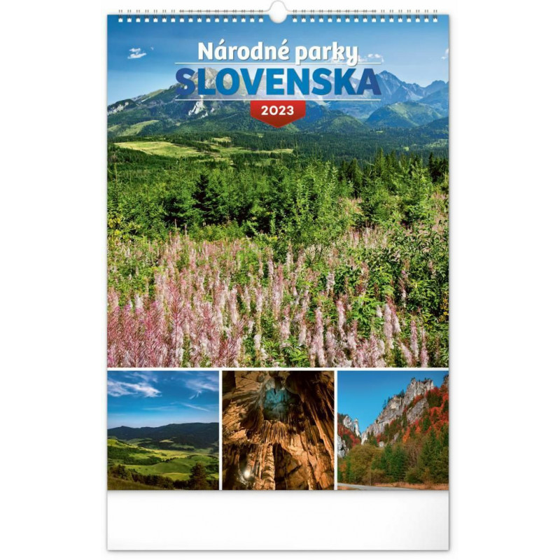 Nástenný kalendár Národné parky Slovenska 2023 33 × 46 cm pgn-30862-sk-l