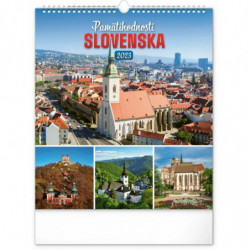 Nástenný kalendár Pamätihodnosti Slovenska 2023 30 × 34 cm pgn-30882-sk-l