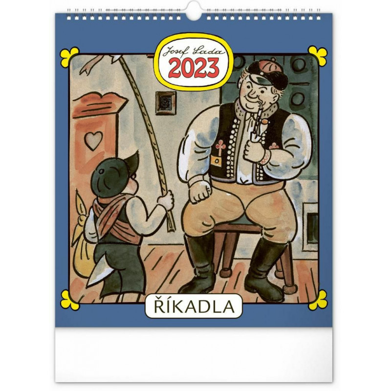 Nástěnný kalendář Josef Lada – Říkadla 2023 30 × 34 cm pgn-30907-l