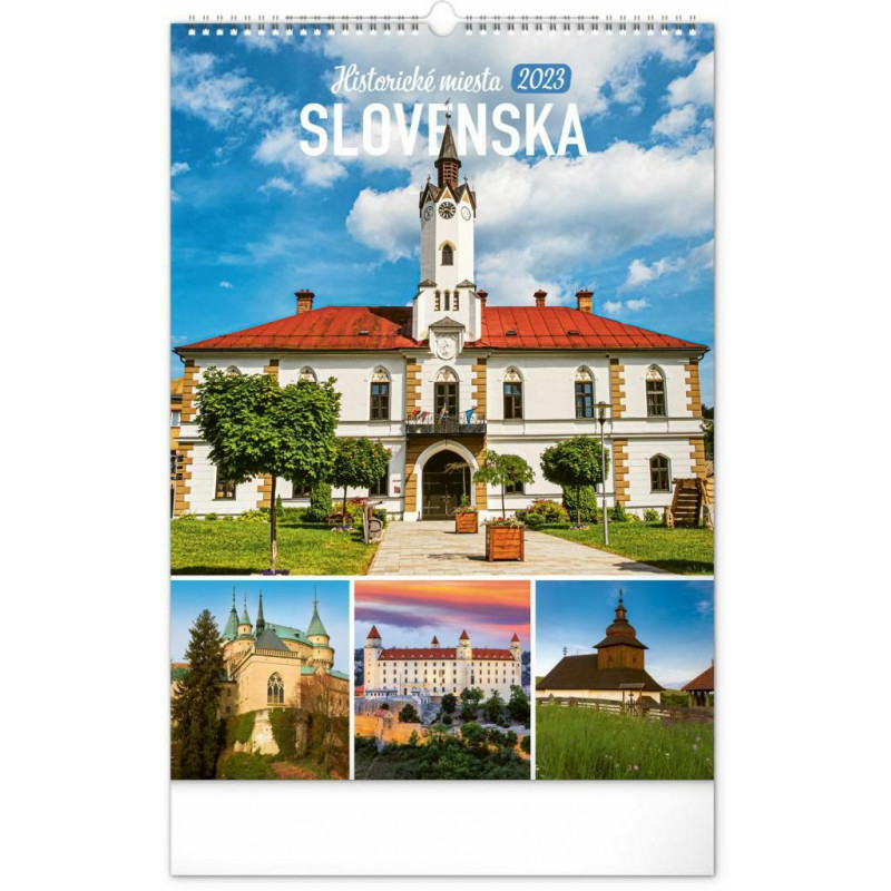 Nástěnný kalendář Historická místa Slovenska 2023 33 × 46 cm pgn-31463-sk-l