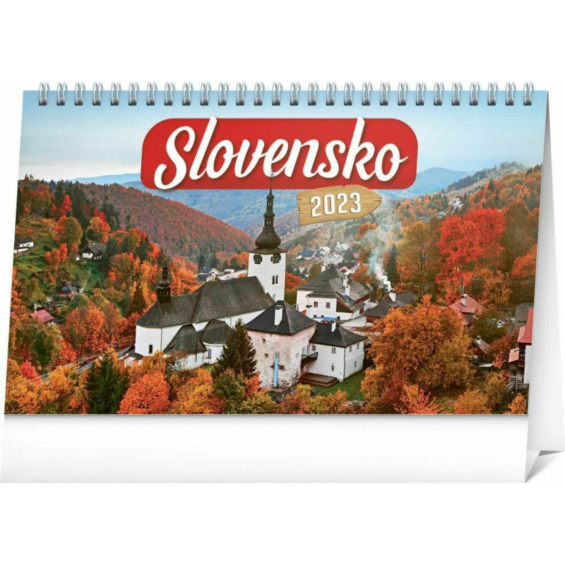 Stolový kalendár Slovensko 2023 23, 1 × 14, 5 cm pgs-31085-sk