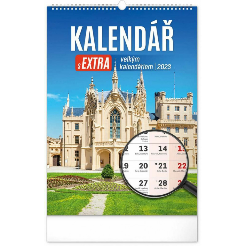 Nástěnný kalendář 2023 s extra velkým kalendáriem 33 × 46 cm pgn-31484-l