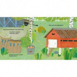 Kto sa to tu schováva? NA DVORE – Knižka s odklápacími okienkami k-nc-1501-co-sk