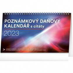 Stolní kalendář Poznámkový daňový s citáty 2023 25 × 14, 5 cm pgs-31010