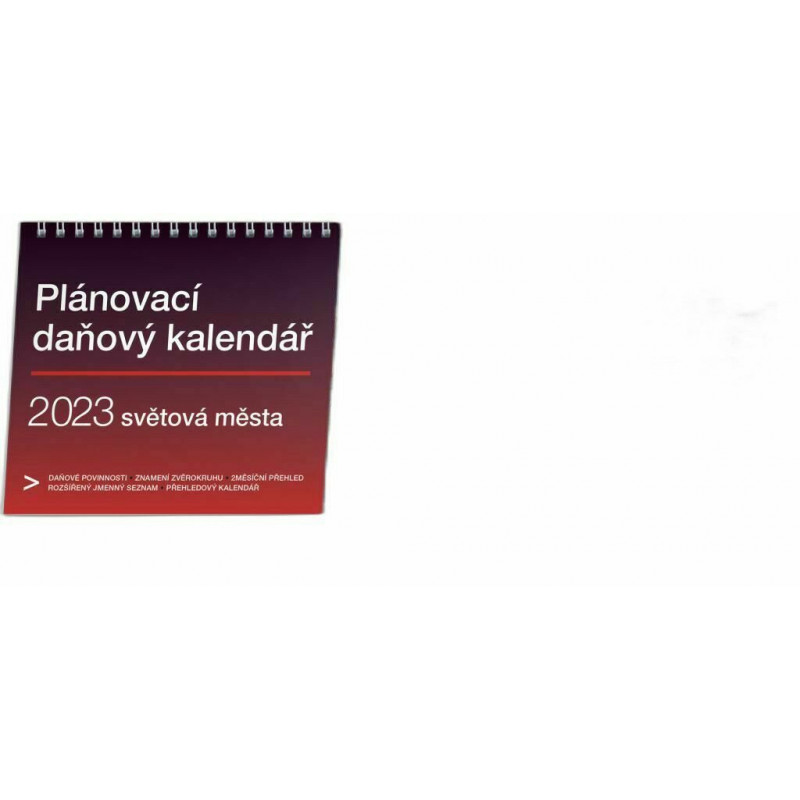 Stolní kalendář Plánovací daňový – Světová města 2023 33 × 12, 5 cm pgs-31016