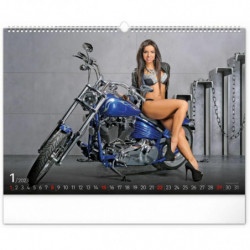 Nástěnný kalendář Girls & Bikes 2023 48 × 33 cm pgn-30891-l