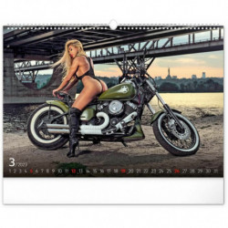 Nástěnný kalendář Girls & Bikes 2023 48 × 33 cm pgn-30891-l