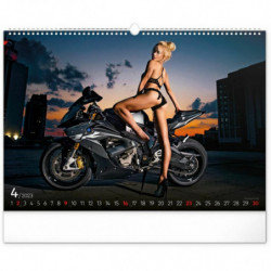 Nástěnný kalendář Girls & Bikes 2023 48 × 33 cm pgn-30891-l