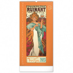 Nástěnný kalendář Alfons Mucha 2023 33 × 64 cm pgn-30903-l