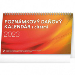 Stolový kalendár Poznámkový daňový s citátmi 2023 25 × 14, 5 cm pgs-31071-sk