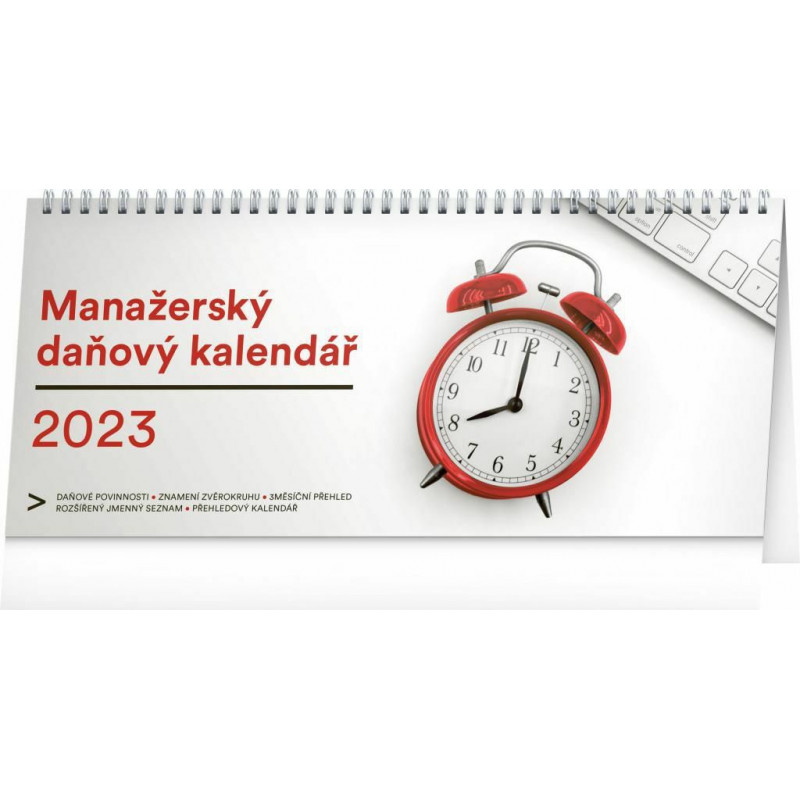 Stolní kalendář Manažerský daňový 2023 33 × 14, 5 cm pgs-31012