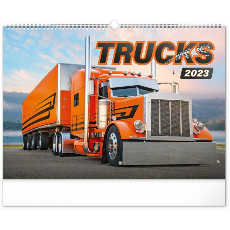 Nástěnný kalendář Trucks 2023 48 × 33 cm pgn-30888-l