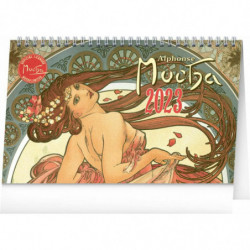 Stolní kalendář Alfons Mucha 2023 23, 1 × 14, 5 cm pgs-31048