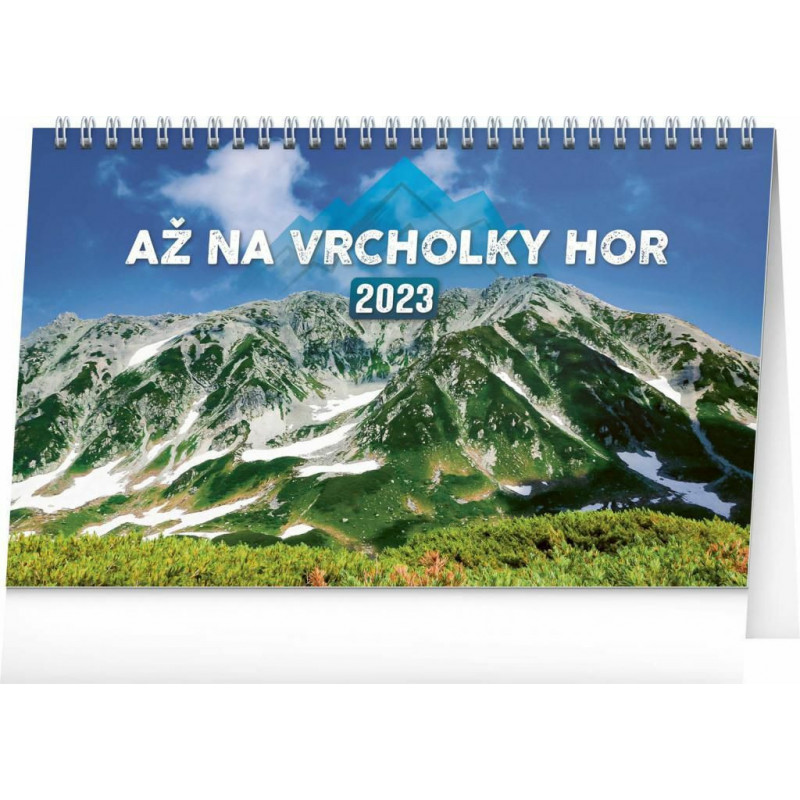 Stolní kalendář Až na vrcholky hor 2023 23, 1 × 14, 5 cm pgs-31026