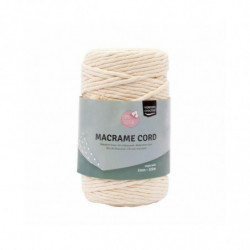 Macramé příze 5mmx100m natural VAESSEN B.V., textil hedvábí