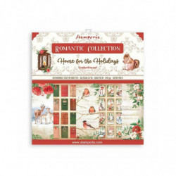 Stamperia Sada oboustranných papírů 20x20cm Home for the Holidays (10ks), , papíry potiskem scrapbooking